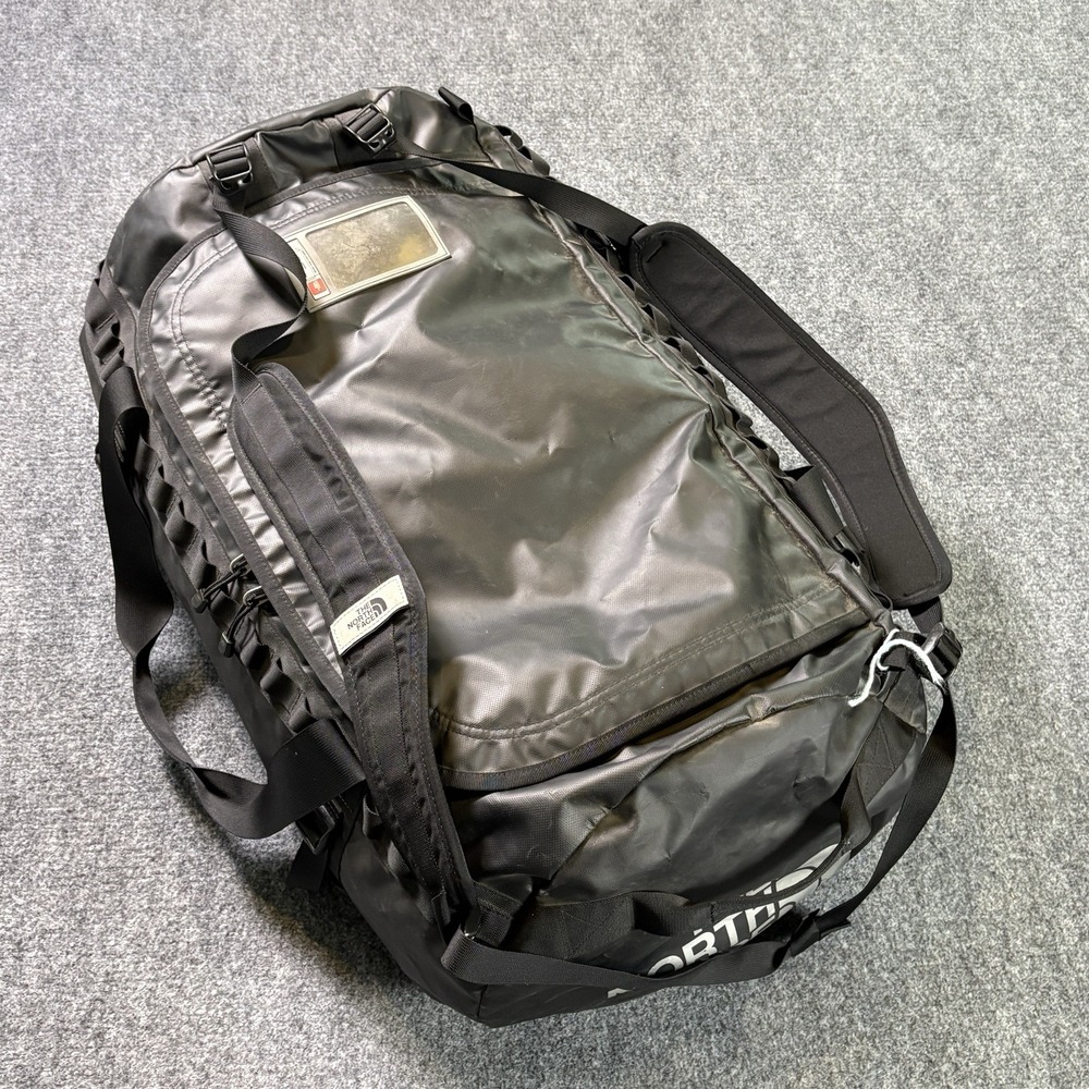 The North Face Duffel Bag Base Camp Black Convertible Adjustable Strap Shoulder